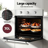 Darrahopens Appliances > Kitchen Appliances > Ovens Devanti 60cm Electric Built In Wall Oven Stainless Steel 70L Silver