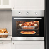 Darrahopens Appliances > Kitchen Appliances > Ovens Devanti 60cm Electric Built In Wall Oven Stainless Steel 70L Silver