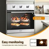 Darrahopens Appliances > Kitchen Appliances > Ovens Devanti 60cm Electric Built In Wall Oven Stainless Steel 70L Silver