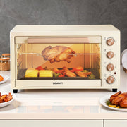 Darrahopens Appliances > Kitchen Appliances > Ovens Devanti 60L Convection Oven Electric Fryer Ovens 2000W Cream