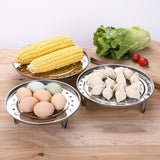 Darrahopens Appliances > Kitchen Appliances > Rice Cookers & Steamers 3pcs Stainless Steel Steamer Basket Steamer Tray Rack Waterproof Steam Cooking