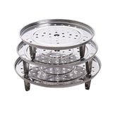 Darrahopens Appliances > Kitchen Appliances > Rice Cookers & Steamers 3pcs Stainless Steel Steamer Basket Steamer Tray Rack Waterproof Steam Cooking