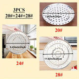 Darrahopens Appliances > Kitchen Appliances > Rice Cookers & Steamers 3pcs Stainless Steel Steamer Basket Steamer Tray Rack Waterproof Steam Cooking
