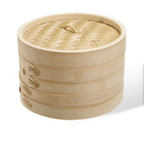Darrahopens Appliances > Kitchen Appliances > Rice Cookers & Steamers 9 Inch Bamboo Steamer Set-2 Steamer Baskets With 1 Lid