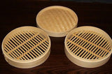 Darrahopens Appliances > Kitchen Appliances > Rice Cookers & Steamers 9 Inch Bamboo Steamer Set-2 Steamer Baskets With 1 Lid