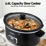 Darrahopens Appliances > Kitchen Appliances > Rice Cookers & Steamers Devanti 5.6L Slow Cooker Electric Multi Cooker with 3 Heat Settings and Keep Warm Function