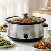 Darrahopens Appliances > Kitchen Appliances > Rice Cookers & Steamers Devanti 6.5L Slow Cooker Electric Multi Cooker with 3 Heat Settings and Keep Warm Function