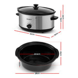 Darrahopens Appliances > Kitchen Appliances > Rice Cookers & Steamers Devanti 6.5L Slow Cooker Electric Multi Cooker with 3 Heat Settings and Keep Warm Function