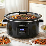Darrahopens Appliances > Kitchen Appliances > Rice Cookers & Steamers Devanti 8L Slow Cooker Electric Multi Cooker with 3 Heat Settings and Keep Warm Function