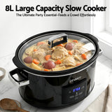 Darrahopens Appliances > Kitchen Appliances > Rice Cookers & Steamers Devanti 8L Slow Cooker Electric Multi Cooker with 3 Heat Settings and Keep Warm Function