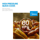 Darrahopens Appliances > Kitchen Appliances > Rice Cookers & Steamers Midea 5.7L 12 Programs Pressure Cooker