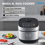 Darrahopens Appliances > Kitchen Appliances > Rice Cookers & Steamers Midea 5L Rice Cooker Non-Stick Multi-functionality 24-Hour Auto Keep Warm