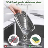 Darrahopens Appliances > Kitchen Appliances > Rice Cookers & Steamers Portable 1L Cordless Electric Heated Lunch Box 16000mAh 60W 304 Stainless Steel Black& Gray