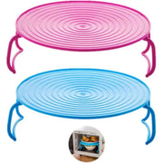 Darrahopens Appliances > Kitchen Appliances > Rice Cookers & Steamers ROund Tray Steamer Rack Double Layer Steamer Rack Multifunctional Plastic Cooking Tray Holder Tray Rack Microwave Oven