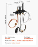 Darrahopens Appliances > Kitchen Appliances > Rice Cookers & Steamers VEVOR Gas Pilot Assembly, OE 69L17, 69L1701, 904405, J4117, 108084-02 Fireplace Gas Pilot Assembly Kit, Natural Gas Ignition Replacement, Compatible with Lennox, Superior, Astria Models, Black