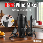 Darrahopens Appliances > Kitchen Appliances > Speciality Appliances 8PCS/700ML Stainless Steel Cocktail Shaker Bartender Tools Set Bar Supplies