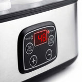 Darrahopens Appliances > Kitchen Appliances > Speciality Appliances Stainless Steel Home Yogurt Maker with 8 Glass Jars, 1400mL Capacity, Adjustable 20-55°C Temperature & 1-48h Timer for Homemade Yogurt, Smoothie, Jam, and Frozen Yogurt Desserts (Silver) In Australia - Darrahopens