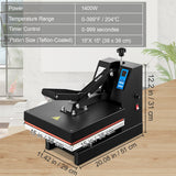 Darrahopens Appliances > Kitchen Appliances > Speciality Appliances VEVOR Heat Press 15X15 Inch Heat Press Machine Industrial Quality Power T Shirt Heat Press Sublimation Machine Clamshell Heat Press Machine for T Shirts