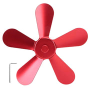 Darrahopens Appliances > Kitchen Appliances > Toasters & Grills 5 Blades Stove Fan Blade Aluminium Alloy Heat Powered Stove Fan Blades Replacement for Fireplace Fan Red In Australia - Darrahopens
