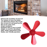 Darrahopens Appliances > Kitchen Appliances > Toasters & Grills 5 Blades Stove Fan Blade Aluminium Alloy Heat Powered Stove Fan Blades Replacement for Fireplace Fan Red In Australia - Darrahopens