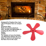 Darrahopens Appliances > Kitchen Appliances > Toasters & Grills 5 Blades Stove Fan Blade Aluminium Alloy Heat Powered Stove Fan Blades Replacement for Fireplace Fan Red In Australia - Darrahopens