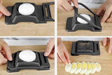 Darrahopens Appliances > Kitchen Appliances > Toasters & Grills Aluminum Alloy Egg Slicer for Hard Boiled Eggs Strawberry Slicer for Salad-Black
