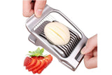 Darrahopens Appliances > Kitchen Appliances > Toasters & Grills Aluminum Alloy Egg Slicer for Hard Boiled Eggs Strawberry Slicer for Salad-Black