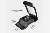 Darrahopens Appliances > Kitchen Appliances > Toasters & Grills Aluminum Alloy Egg Slicer for Hard Boiled Eggs Strawberry Slicer for Salad-Black