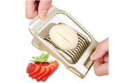 Darrahopens Appliances > Kitchen Appliances > Toasters & Grills Aluminum Alloy Egg Slicer for Hard Boiled Eggs Strawberry Slicer for Salad-Black