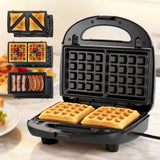 Darrahopens Appliances > Kitchen Appliances > Toasters & Grills Devanti 3-in-1 Sandwich Press Waffle Maker Panini Press Grill 850W