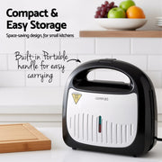 Darrahopens Appliances > Kitchen Appliances > Toasters & Grills Devanti 3-in-1 Sandwich Press Waffle Maker Panini Press Grill 850W