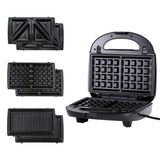 Darrahopens Appliances > Kitchen Appliances > Toasters & Grills Devanti 3-in-1 Sandwich Press Waffle Maker Panini Press Grill 850W