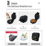 Darrahopens Appliances > Kitchen Appliances > Toasters & Grills Mini Electric Waffle & Sandwich Maker - Cake Oven Breakfast Bread Waffle Machine