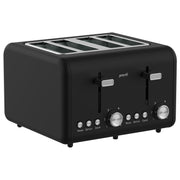 Darrahopens Appliances > Kitchen Appliances > Toasters & Grills Pronti Silver Noir Collection 4 Slice Toaster with Dual Controls