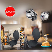 Darrahopens Appliances > Kitchen Appliances > Toasters & Grills Versatile Electric Crepe Maker and Pancake Machine with Non-Stick Heating Plates, Stainless Steel Body, and Adjustable Temperature Control for Home Kitchen Cooking of Pizzas, Tortillas, and More (Silver) In Australia - Darrahopens