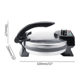 Darrahopens Appliances > Kitchen Appliances > Toasters & Grills Versatile Electric Crepe Maker and Pancake Machine with Non-Stick Heating Plates, Stainless Steel Body, and Adjustable Temperature Control for Home Kitchen Cooking of Pizzas, Tortillas, and More (Silver) In Australia - Darrahopens