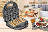 Darrahopens Appliances > Kitchen Appliances > Toasters & Grills Waffle & Sandwich Maker - 2-in-1 Waffle Iron Panini Press Toaster Breakfast Machine
