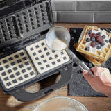 Darrahopens Appliances > Kitchen Appliances > Toasters & Grills Waffle & Sandwich Maker - 2-in-1 Waffle Iron Panini Press Toaster Breakfast Machine