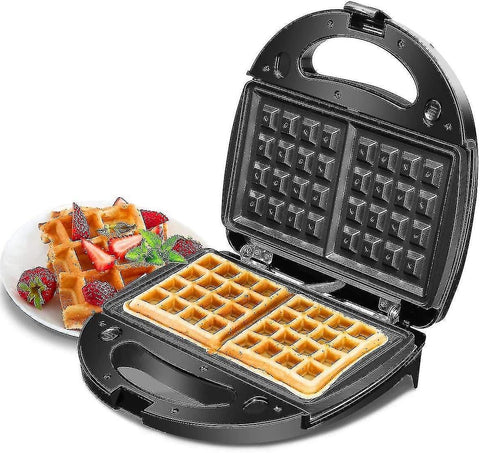 Darrahopens Appliances > Kitchen Appliances > Toasters & Grills Waffle & Sandwich Maker - 2-in-1 Waffle Iron Panini Press Toaster Breakfast Machine