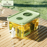 Darrahopens Appliances > Kitchen Appliances > Water Dispensers 3L Compact Fridge-Ready Cold Drink Dispenser with Spigot, Timer and Infuser Filter - Food-Grade PP & Heat Resistant Fruit Tea Tank