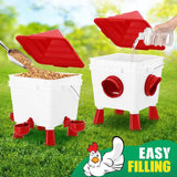 Darrahopens Appliances > Kitchen Appliances > Water Dispensers CARLA HOME Chicken Feeder Waterer Set, Automatic Gravity Dispenser with 8KG Food & 8L Water Capacity, 4 Ports & Cups, Clean Poultry Feeding for Coop, Duck, Quail, Hen