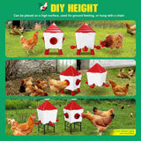 Darrahopens Appliances > Kitchen Appliances > Water Dispensers CARLA HOME Chicken Feeder Waterer Set, Automatic Gravity Dispenser with 8KG Food & 8L Water Capacity, 4 Ports & Cups, Clean Poultry Feeding for Coop, Duck, Quail, Hen
