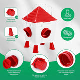 Darrahopens Appliances > Kitchen Appliances > Water Dispensers CARLA HOME Chicken Feeder Waterer Set, Automatic Gravity Dispenser with 8KG Food & 8L Water Capacity, 4 Ports & Cups, Clean Poultry Feeding for Coop, Duck, Quail, Hen