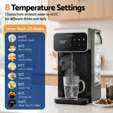 Devanti Instant Hot Water Dispenser 3L Heating Kettle 2400W Touch Control Water Black In Australia - Darrahopens