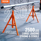 Darrahopens Appliances > Kitchen Appliances > Water Dispensers VEVOR Pipe Stand, 2500LBS Heavy Duty Pipe Jack Stands, 27.2"-52" Height Adjustable V Head Pipe Stand, 45# Steel Folding Jack Stand for 1/2-12 inches Pipes