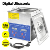 Darrahopens Appliances > Other Cleaning Appliances > Jewellery Cleaners 2L Ultrasonic Cleaner Lab-Grade Stainless Steel Ultrasonic Cleaning Machine Digital Heating Timer and Basket for Home and Commercial Jewellery Eyeglass