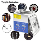 Darrahopens Appliances > Other Cleaning Appliances > Jewellery Cleaners 2L Ultrasonic Cleaner Lab-Grade Stainless Steel Ultrasonic Cleaning Machine Digital Heating Timer and Basket for Home and Commercial Jewellery Eyeglass