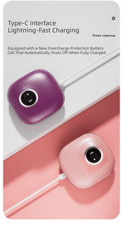 Darrahopens Appliances > Other Cleaning Appliances > Jewellery Cleaners Pink Portable Sonic Wave Contact Lens Cleaner with LED Makeup Mirror - Automatic Electric Lens Cleaning Case for Daily Use