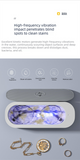 Darrahopens Appliances > Other Cleaning Appliances > Jewellery Cleaners Portable Sonic Vibration Jewellery & Glasses Cleaner Machine - Rechargeable High Frequency Washing Box with UV Light for Watches, Makeup Brushes & Dentures (White)