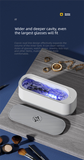 Darrahopens Appliances > Other Cleaning Appliances > Jewellery Cleaners Portable Sonic Vibration Jewellery & Glasses Cleaner Machine - Rechargeable High Frequency Washing Box with UV Light for Watches, Makeup Brushes & Dentures (White)